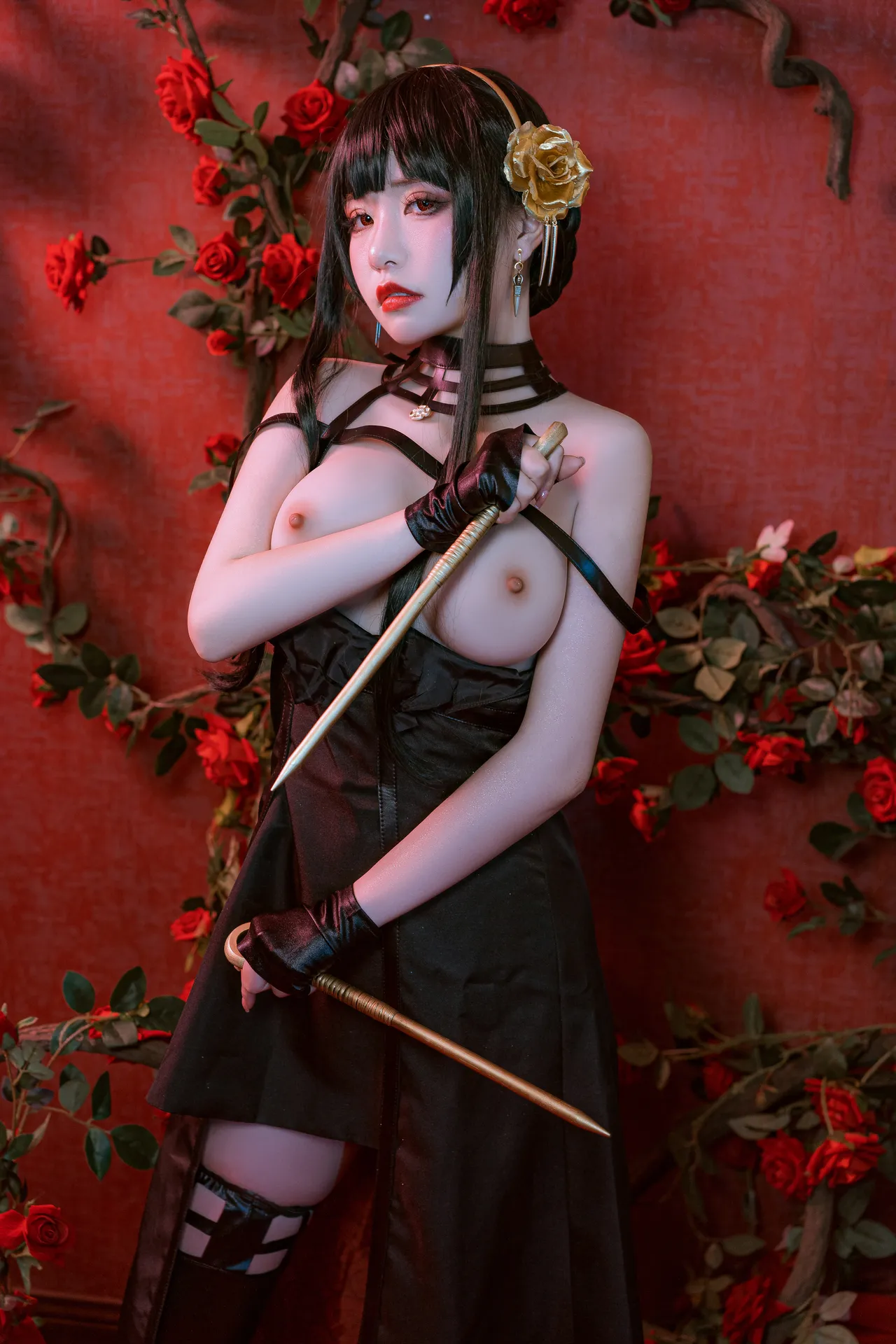 Nekokoyoshi (爆机少女喵小吉) cosplay Yor Forger - Spy x Family-erohere22.webp